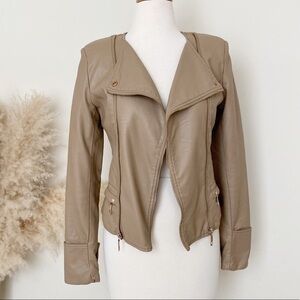 Forever 21 tan leather jacket